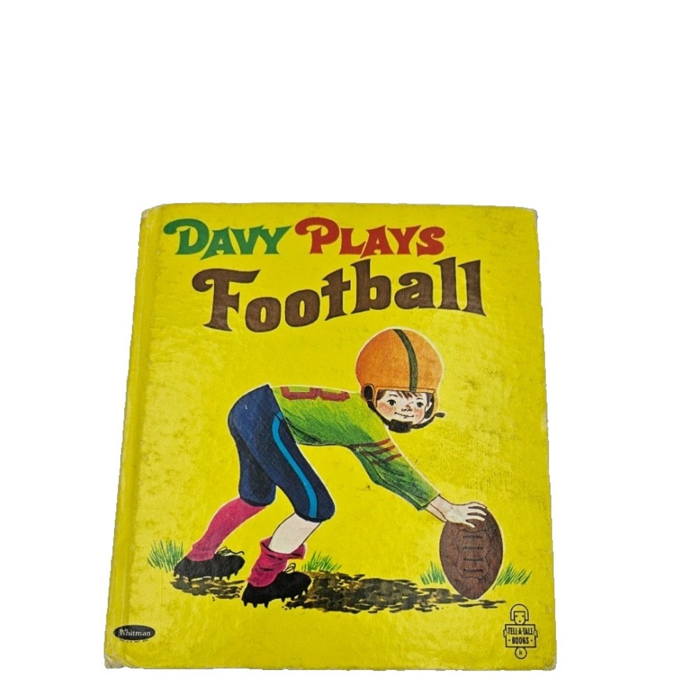 Vintage 1968 Davy Plays Football Sylvia Peake Whitman Tell-A-Tale Hardcover